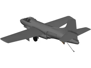 Douglas F3D-2 Skyknight 3D Model