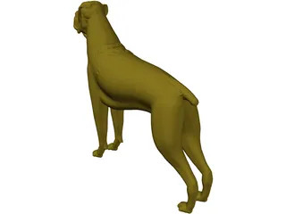 Dog Boxer 3D Model