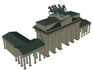 Brandenburg Gate Berlin 3D Model