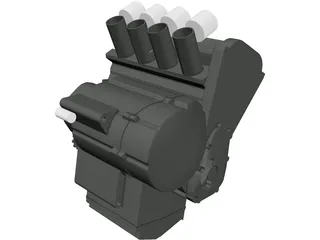 Yamaha R1 Engine 3D Model