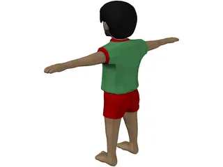 Cartoon Boy 3D Model