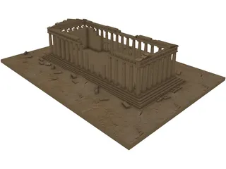 Parthenon Ruins 3D Model