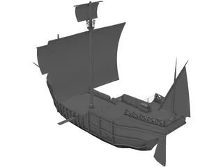 Galleon 3D Model