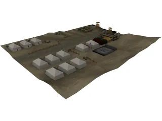 US Military Camp 3D Model