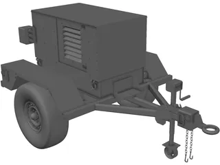 Military Mobile Generator 3D Model