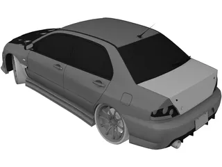 Mitsubishi Lancer Evo IX C-West Style 3D Model