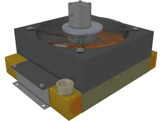Hydraulic Oil Cooler 3D Model