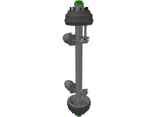 Trailer Axle 3D Model