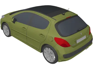 Peugeot 207 5-doors 3D Model