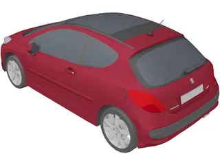 Peugeot 207 3-doors 3D Model