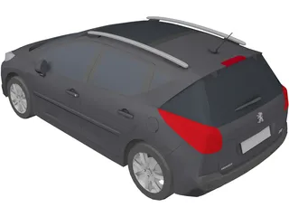 Peugeot 207 SW 3D Model