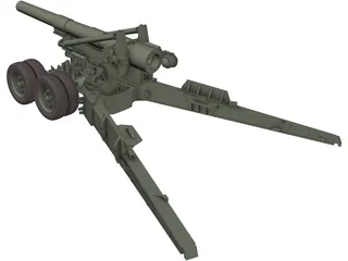 M115 Howitzer 3D Model