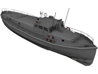 Solent Class Lifeboat 3D Model