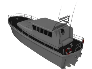 Mersey Class Lifeboat 3D Model