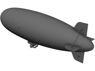 Goodyear Airship Blimp 3D Model