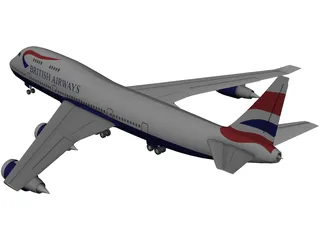 Boeing 747 British Airways 3D Model