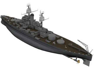 USS Oklahoma 3D Model