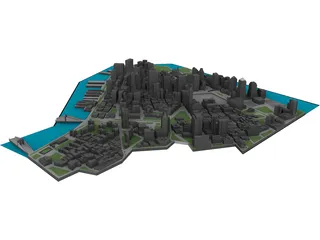 New York City Downtown 3D Model