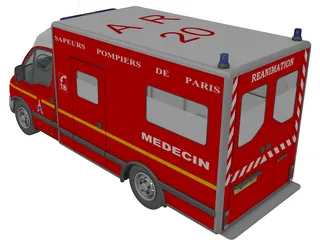 Renault Master Ambulance 3D Model