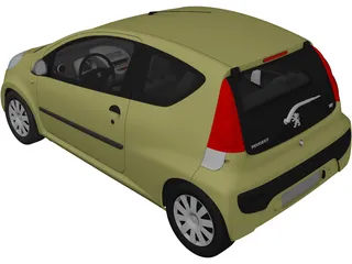 Peugeot 107 3D Model