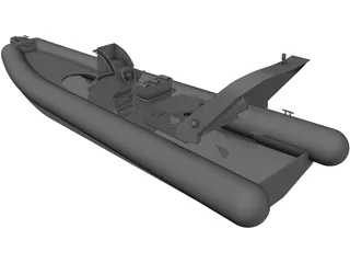 Rigid Inflatable Boat 3D Model