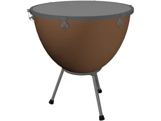 Timpani Drum 3D Model