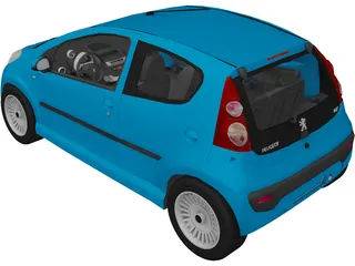 Peugeot 107 3D Model