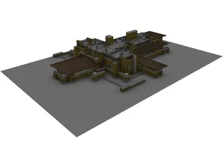 Frank Lloyd Wright Darwin Martin House 3D Model