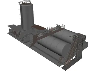 Diesel Pompstation 3D Model