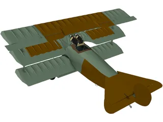 Fokker Dr.I 3D Model