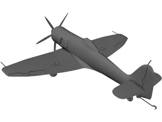 Hawker Sea Fury FB 11 3D Model