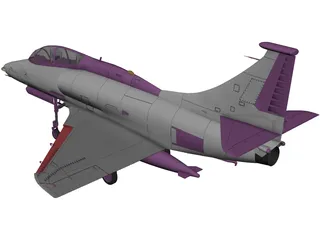 A-4 Skyhawk (Two Seat) 3D Model