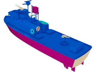 U.S. Navy Swift Patrol Boat 3D Model