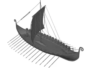 Viking Ship 3D Model