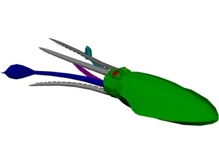 Squid 3D Model