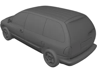 Dodge Caravan (2000) 3D Model