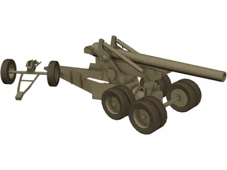 Howitzer (203 mm) 3D Model