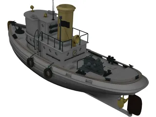 Coast Guard Tug 3D Model