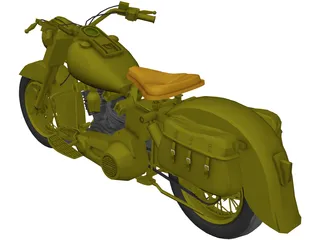 Harley-Davidson US Army (1940) 3D Model