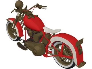 Harley-Davidson EL Type (1936) 3D Model