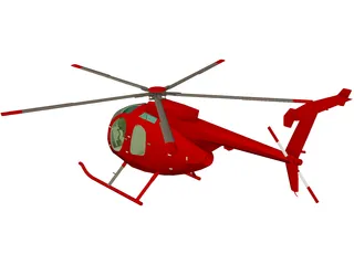 Hughes 500D 3D Model