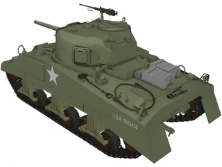 M4A3 (75) W Sherman 3D Model