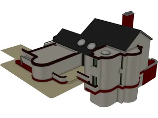 House Multi Level 3D Model