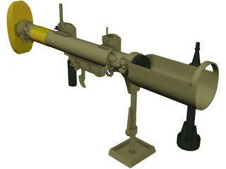 Piat Antitank Weapon 3D Model