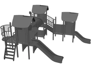 Kids Outdoor Playset 3D Model