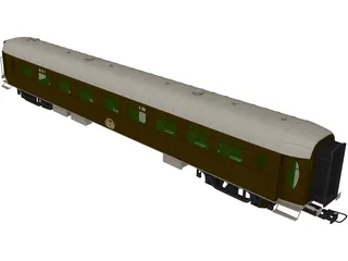 Train Coach 2nd Class 3D Model