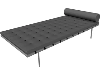 Mies Barcelona Couch 3D Model