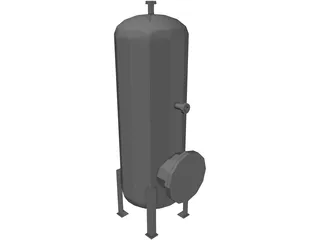 Industrial Air Receiver 3D Model