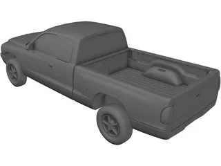 Dodge Dakota Extended Cab (1997) 3D Model