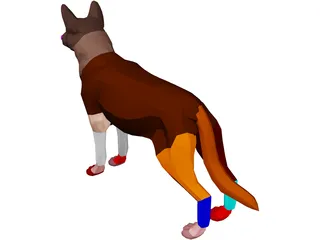Dog German Shepherd 3D Model